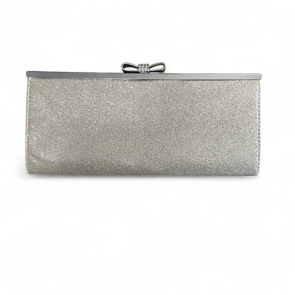 I.N.C. International Concepts Carolyn Glitter Clutch Evening Bag Sparkle NWOT - Picture 2 of 5